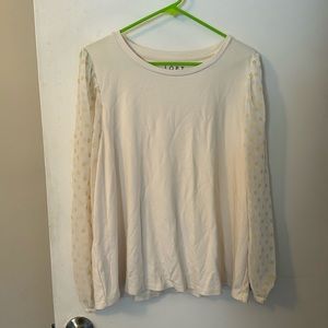 LOFT top with sheer arms size XL